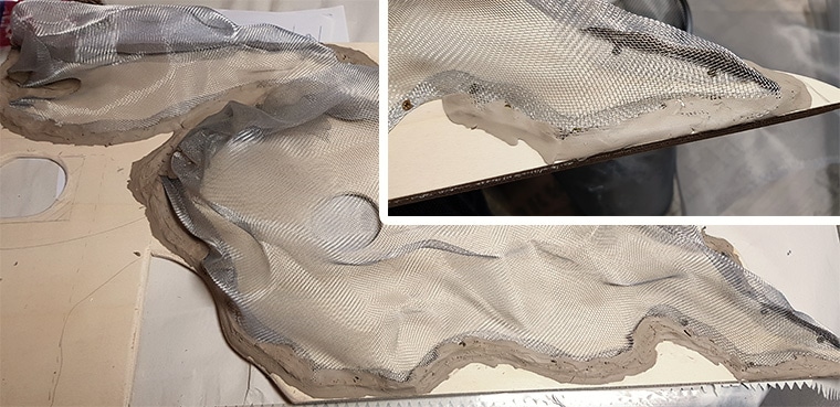 Saum des Gebirges mit Softton präpariert