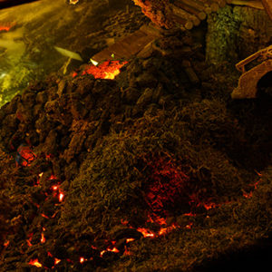 Vulkan bei Abendlicht